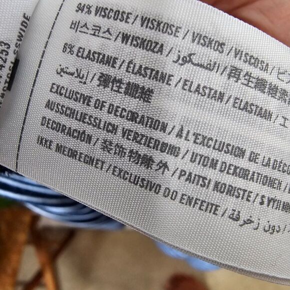 EUC ABERCROMBIE & FITCH STRIPED COLD SHOULDER TANK SHORT DRESS BELL SLEEVES SZ M - Picture 10 of 12